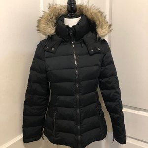 Zara Winter Down Puffer Black Jacket Size S